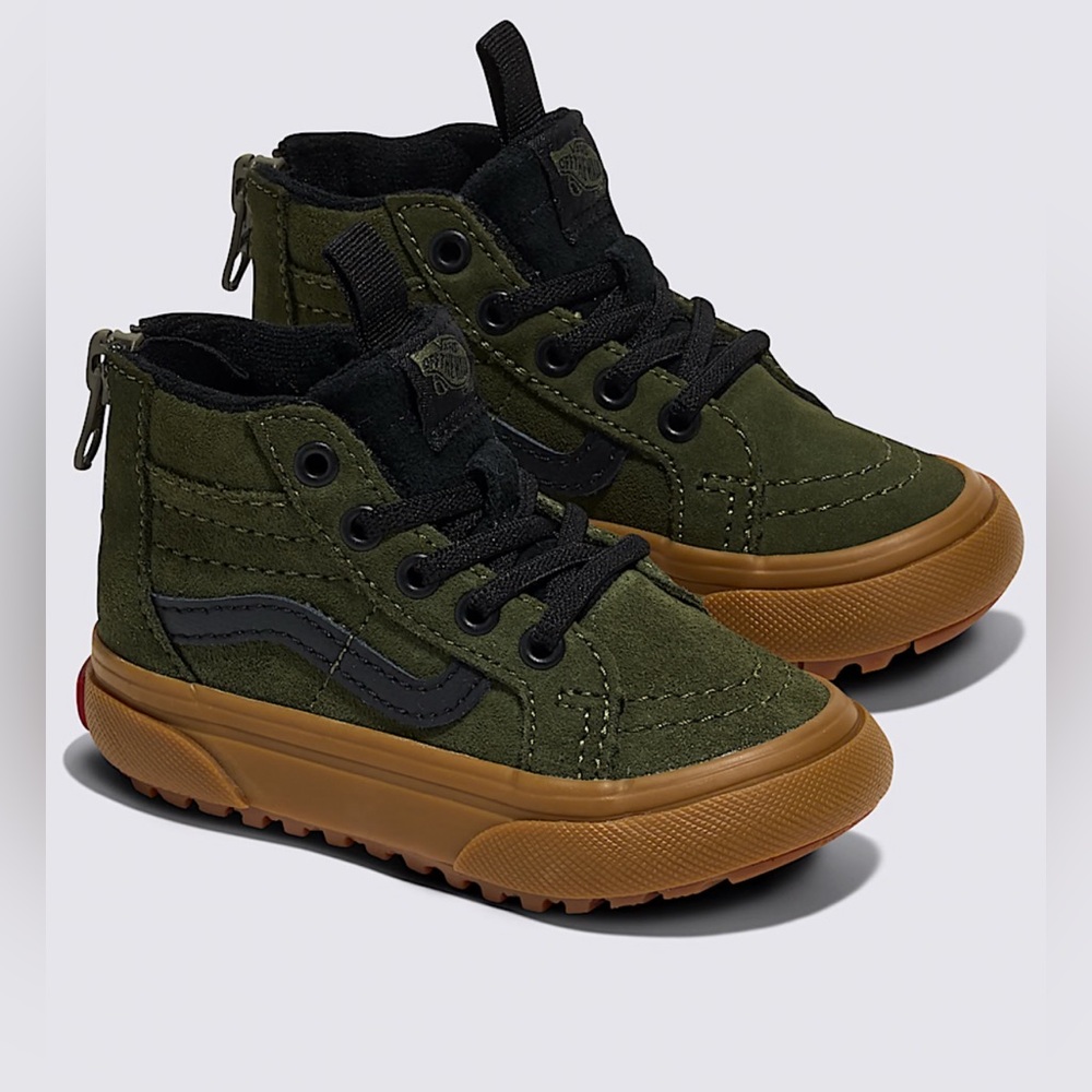 Vans 8c Sk8-Hi Zip Gum Shoe Olive Brown